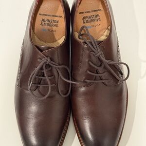 Johnston & Murphy Dark Brown Leather Oxfords